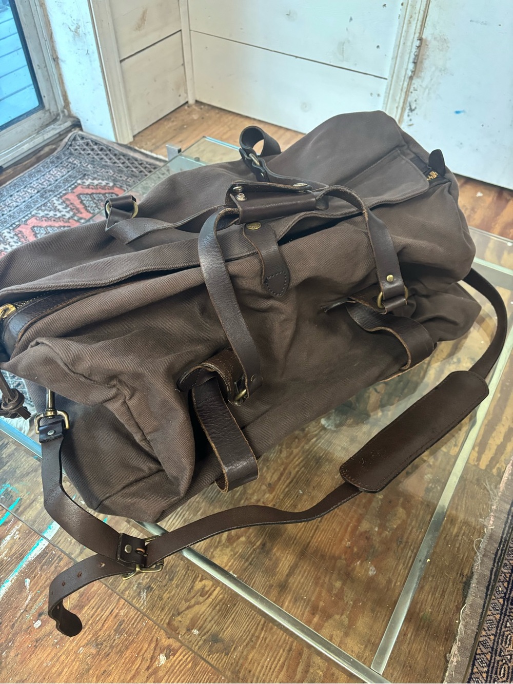 Filson Small Rugged Twill Duffle Bag, Brown - Picture 3 of 7